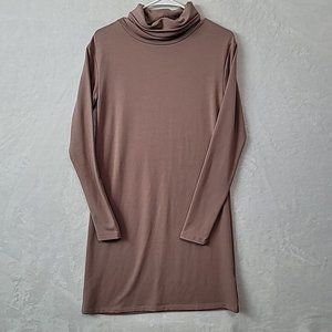 BP. Women's Fitted Turtleneck A-Line Dress Dusty Rose Size XS XSmall